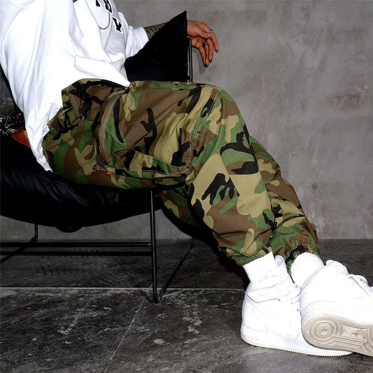 Cargo Pants For Men 2024 Korean style Casual Tightened Nine-point Pants Men's Trendy Multiple pockets Harem Pants
