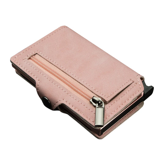 Porte-cartes pour homme en cuir de qualité supérieure, petit portefeuille, étui fin et minimaliste pour cartes, avec porte-monnaie