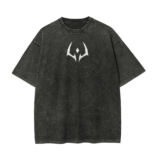 Jujutsu Kaisen Ryomen Sukuna T-Shirt Men Yuji Itadori Graphic Tee Vintage Washed Oversized Cotton Anime Streetwear Clothing