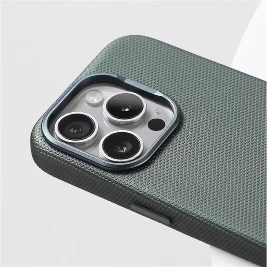 for MagSafe Luxury Business Hit Color Relief Leather Case for IPhone 16 15 14 13 Pro Max Magnetic Wireless Charging Alloy Lens
