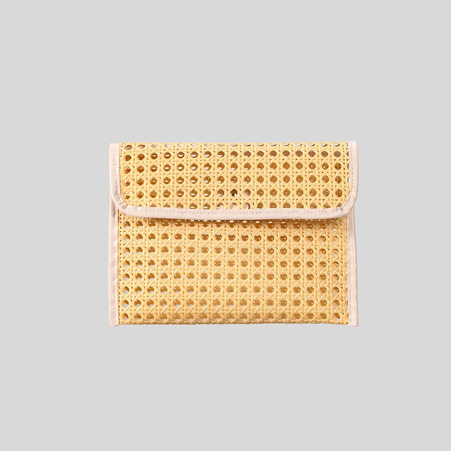 Fashion Imation Rattan Hollow Clutch Bag for Women Woven Shoulder Crossbody Bags Casual Summer Beach Bag 2025