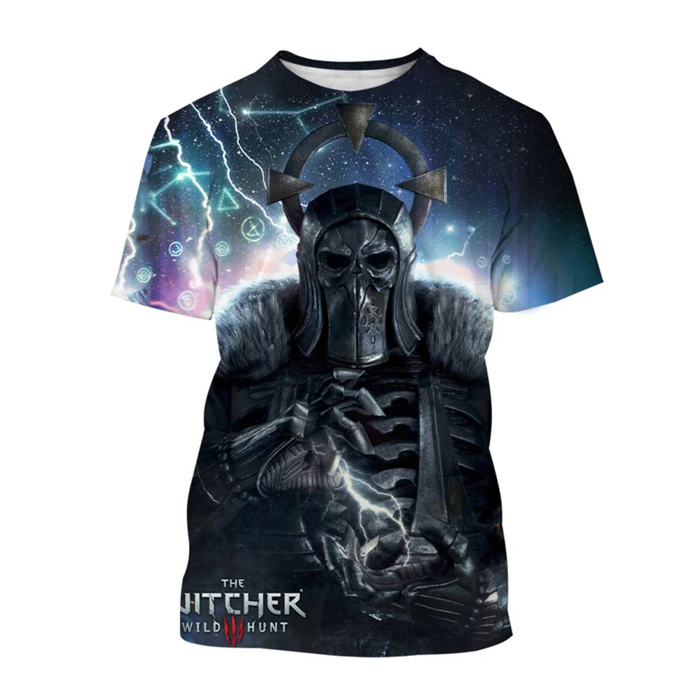 Latest Witcher 3D Printed T-shirt Fashion Role Playing Game Witcher King Assassin Casual Harajuku Neutral T-shirt