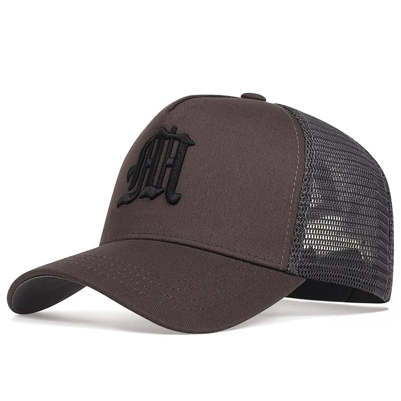 Unisex Gothic Letter Embroidery Baseball Net Caps Spring and Summer Outdoor Adjustable Casual Hats Sunscreen Hat