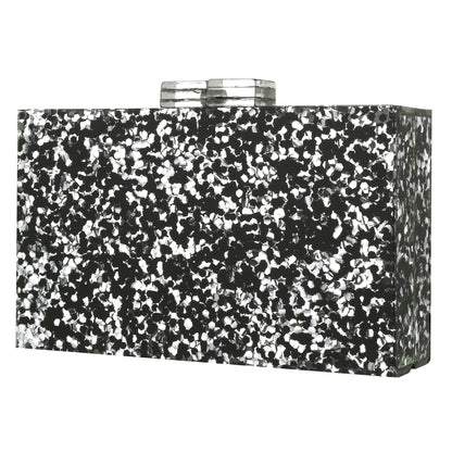 Women Handbags Evening Banquet Party Clutch Bag Rectangle Multicolor Geometric Trend Designed Acrylic Bags Chain Crossbody Bag