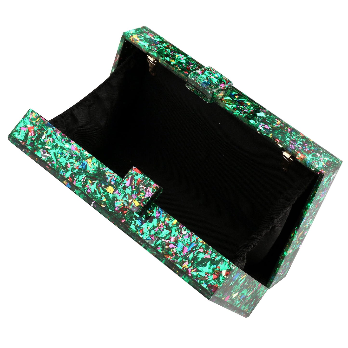 Women Handbags Evening Banquet Party Clutch Bag Rectangle Multicolor Geometric Trend Designed Acrylic Bags Chain Crossbody Bag