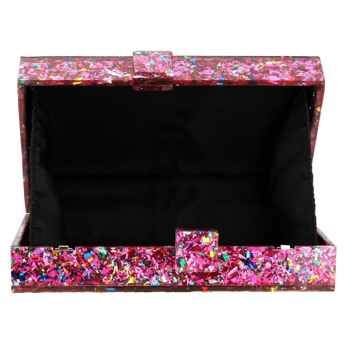 Women Handbags Evening Banquet Party Clutch Bag Rectangle Multicolor Geometric Trend Designed Acrylic Bags Chain Crossbody Bag