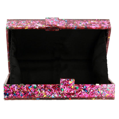Women Handbags Evening Banquet Party Clutch Bag Rectangle Multicolor Geometric Trend Designed Acrylic Bags Chain Crossbody Bag