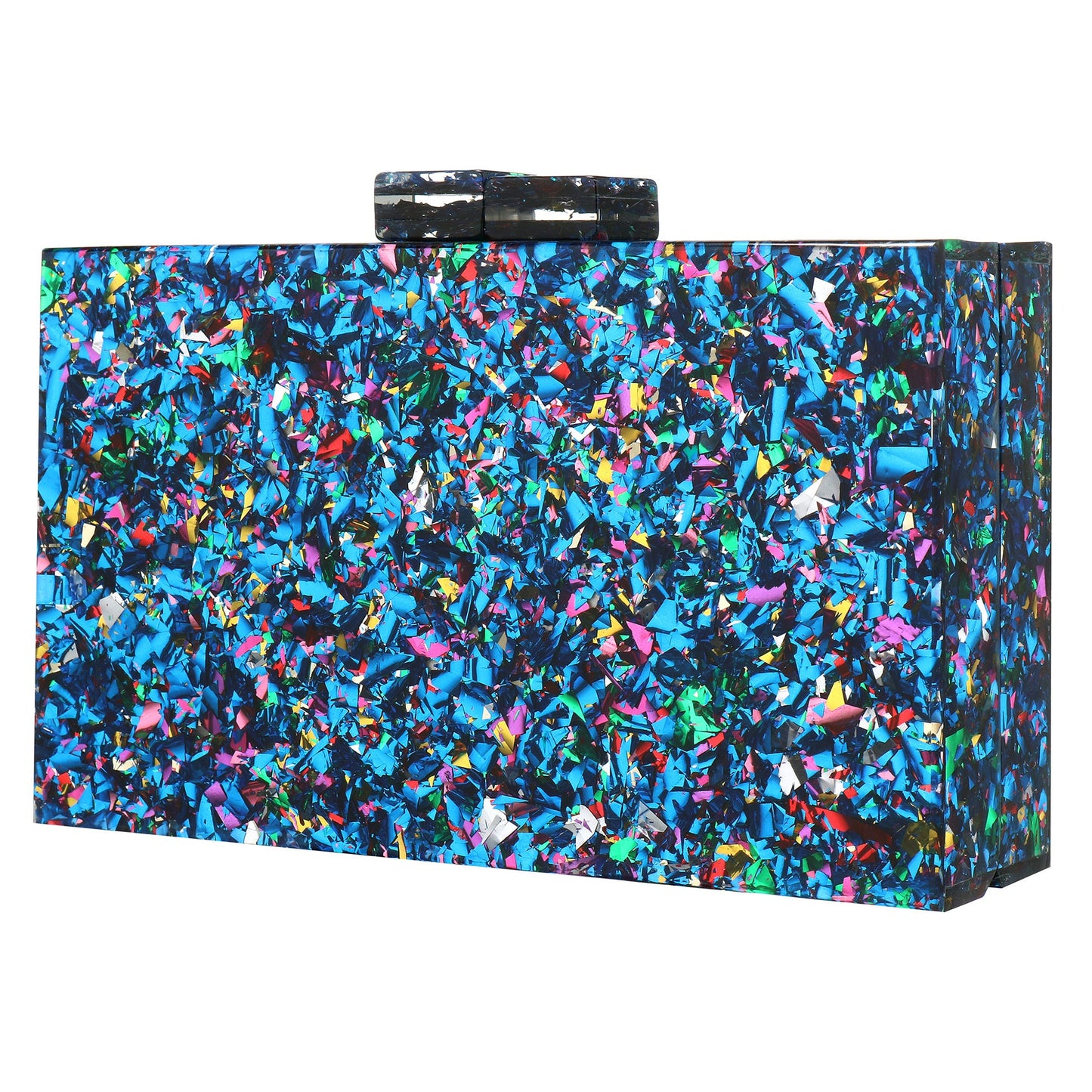 Women Handbags Evening Banquet Party Clutch Bag Rectangle Multicolor Geometric Trend Designed Acrylic Bags Chain Crossbody Bag