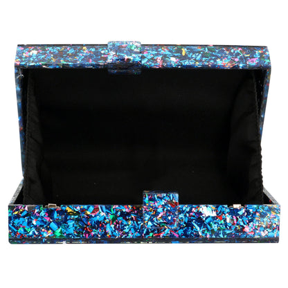 Women Handbags Evening Banquet Party Clutch Bag Rectangle Multicolor Geometric Trend Designed Acrylic Bags Chain Crossbody Bag
