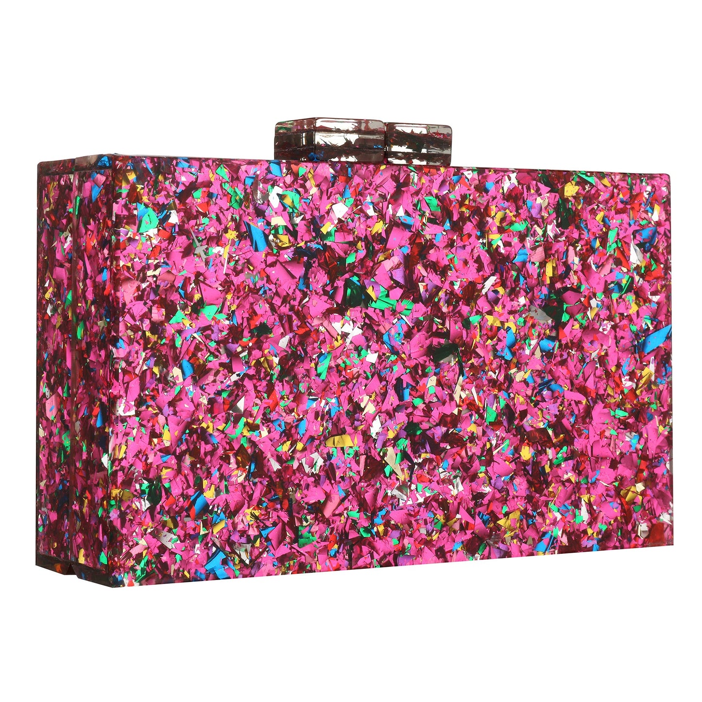 Women Handbags Evening Banquet Party Clutch Bag Rectangle Multicolor Geometric Trend Designed Acrylic Bags Chain Crossbody Bag
