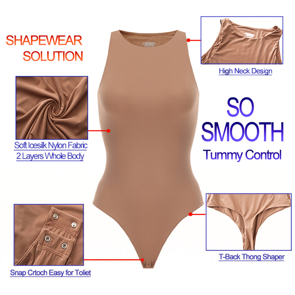 Sexy Bodysuits Woman Waist Trainer Slim Tummy Control Body Shaper Sleeveless Tops Seamless Open Crotch Thong Shapewear