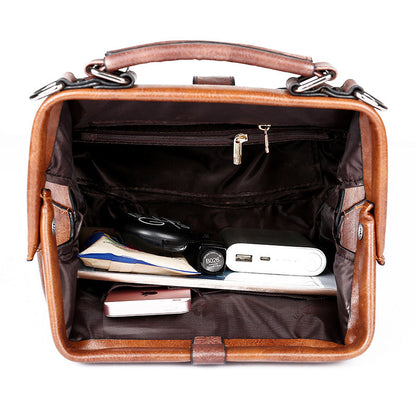 Women's Shoulder Bag Women's Handbag Fashion Purse Vintage Leather Bag Large Capacity Handbag Inclined Shoulder Bag Mom's Bag