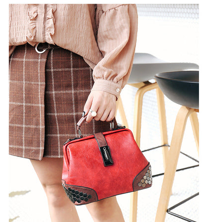 Women's Shoulder Bag Women's Handbag Fashion Purse Vintage Leather Bag Large Capacity Handbag Inclined Shoulder Bag Mom's Bag