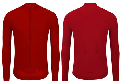Cycling Jersey 10-20°C Autumn Long Sleeve Road Bike Clothes Thermal Fleece Warmth  MTB Bicycle Jersey