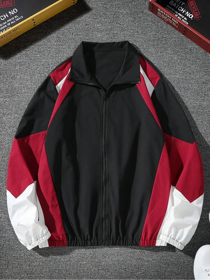 Men's color-blocked jacket, lightweight, casual, travel, windproof and wear-resistant, high-quality fabric, boyfriend gift