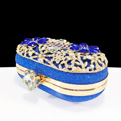2025 INS FANTATIC BLUE Rhinestone-encrusted Sex Ladies Shoes / MATCHING  SPARKING MINI BAG (SPECIAL COLLECTION)