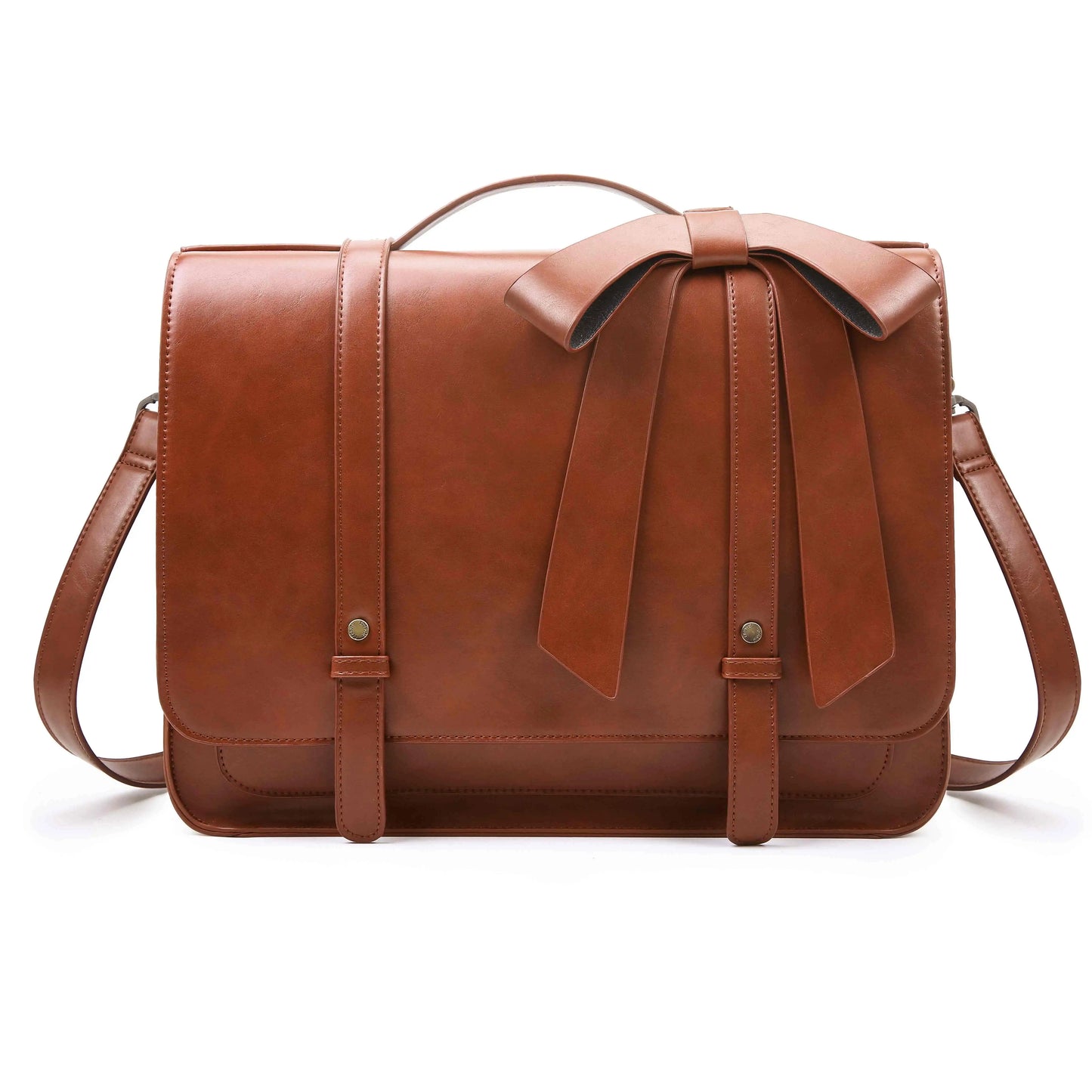 Bags for Women Courier bags PU Leather 14'' Laptop Bag Satchel female Shoulder Bag for College Travel square bag