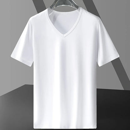 Michael Jackson Costumes V-Neck Cotton 100% White T-shirt Tees Underwear