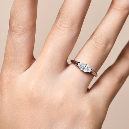 Hot Marquise Cut 1CT Moissanite Rings for Women Men S925 Silver 18K Gold Plated Classic Elegant Wedding Engagement ring