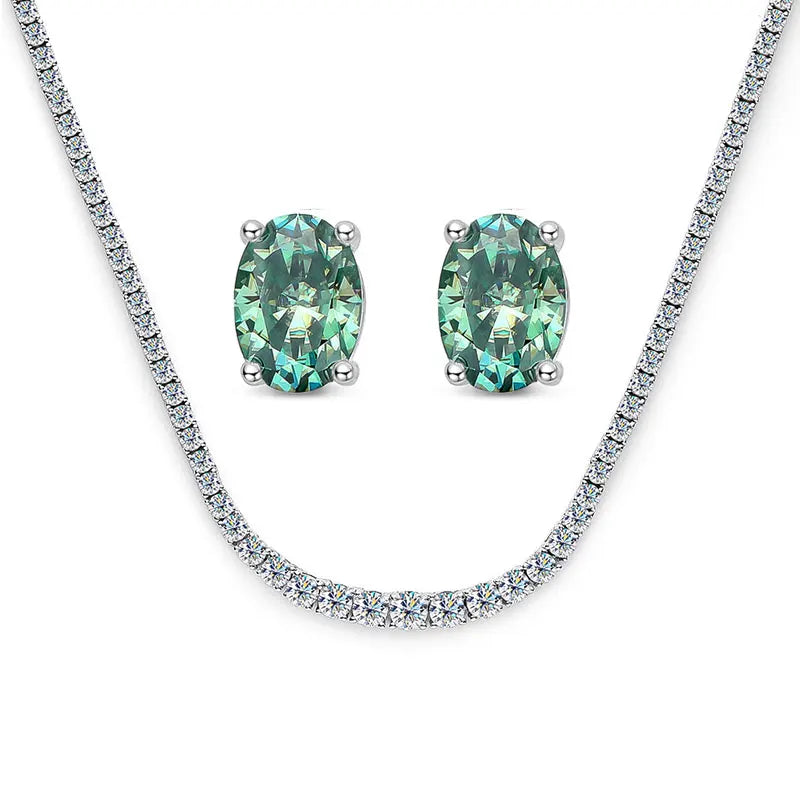 D Color Moissanite Necklace for Woman Birthday Party Jewely with GRA 925 Sterling Sliver Plated 18k White Gold Necklace