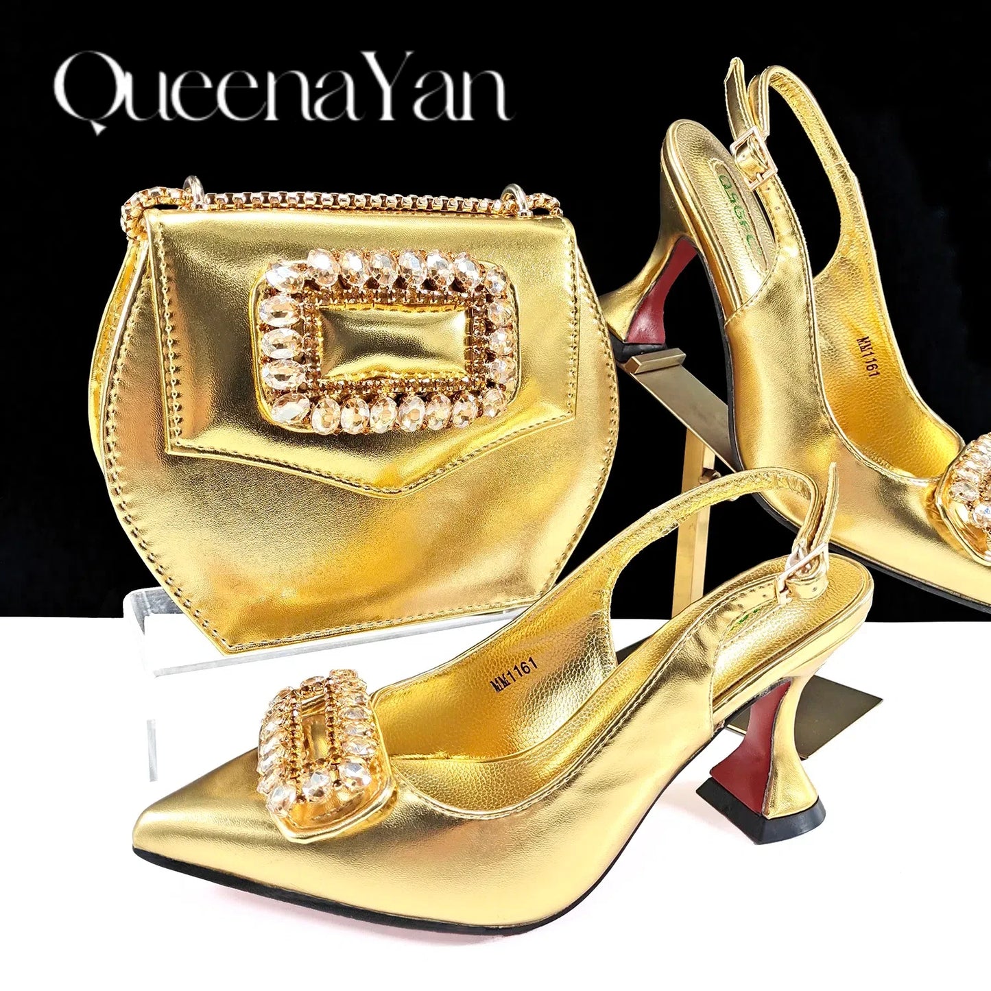 Inspired Elegant Women’s High Heels and Bag African Wedding Party Shoes and Bag–Fashionistas Exclusive Products