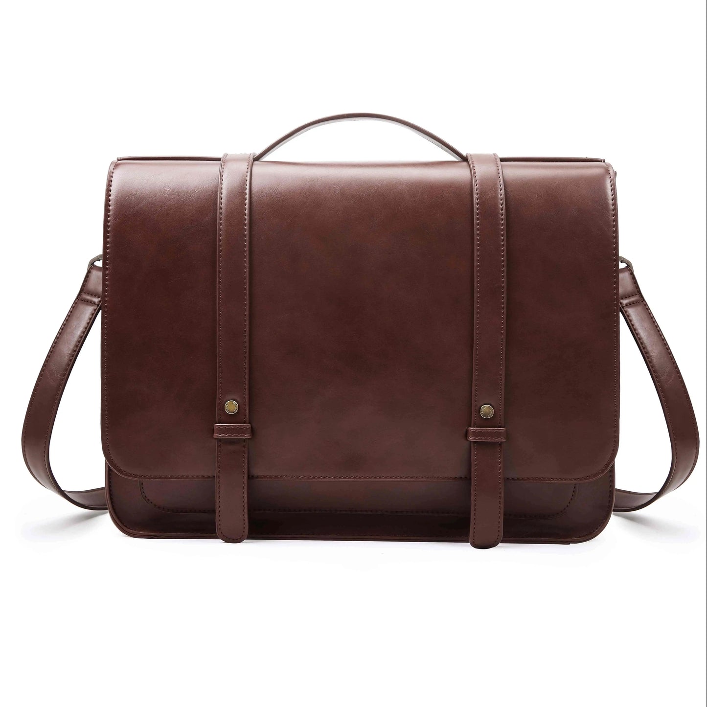 Bags for Women Courier bags PU Leather 14'' Laptop Bag Satchel female Shoulder Bag for College Travel square bag