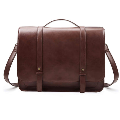 Bags for Women Courier bags PU Leather 14'' Laptop Bag Satchel female Shoulder Bag for College Travel square bag