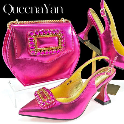 Inspired Elegant Women’s High Heels and Bag African Wedding Party Shoes and Bag–Fashionistas Exclusive Products