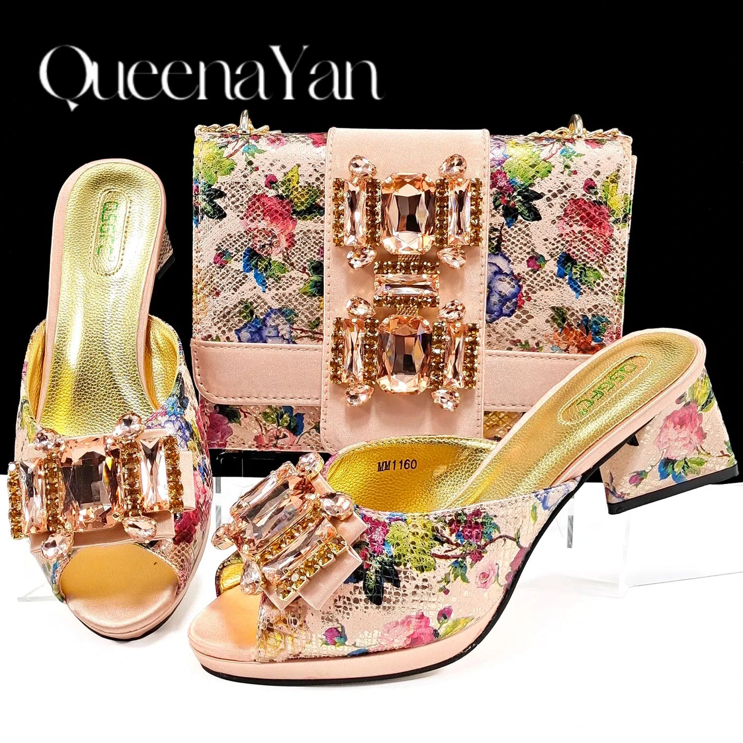 Nigeria Fashion Luxe Sky Blue Peep-Toe Heels & Three-Dimensional Bag Set – Perfect for Elegant Events