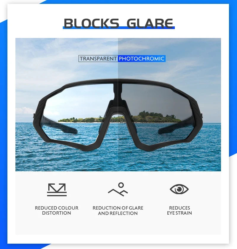 Photochromic Sports cycling Glasses for Men Women MTB Mountain Road Bicycle Eyewear Cycling Sunglasses Oculos Ciclismo