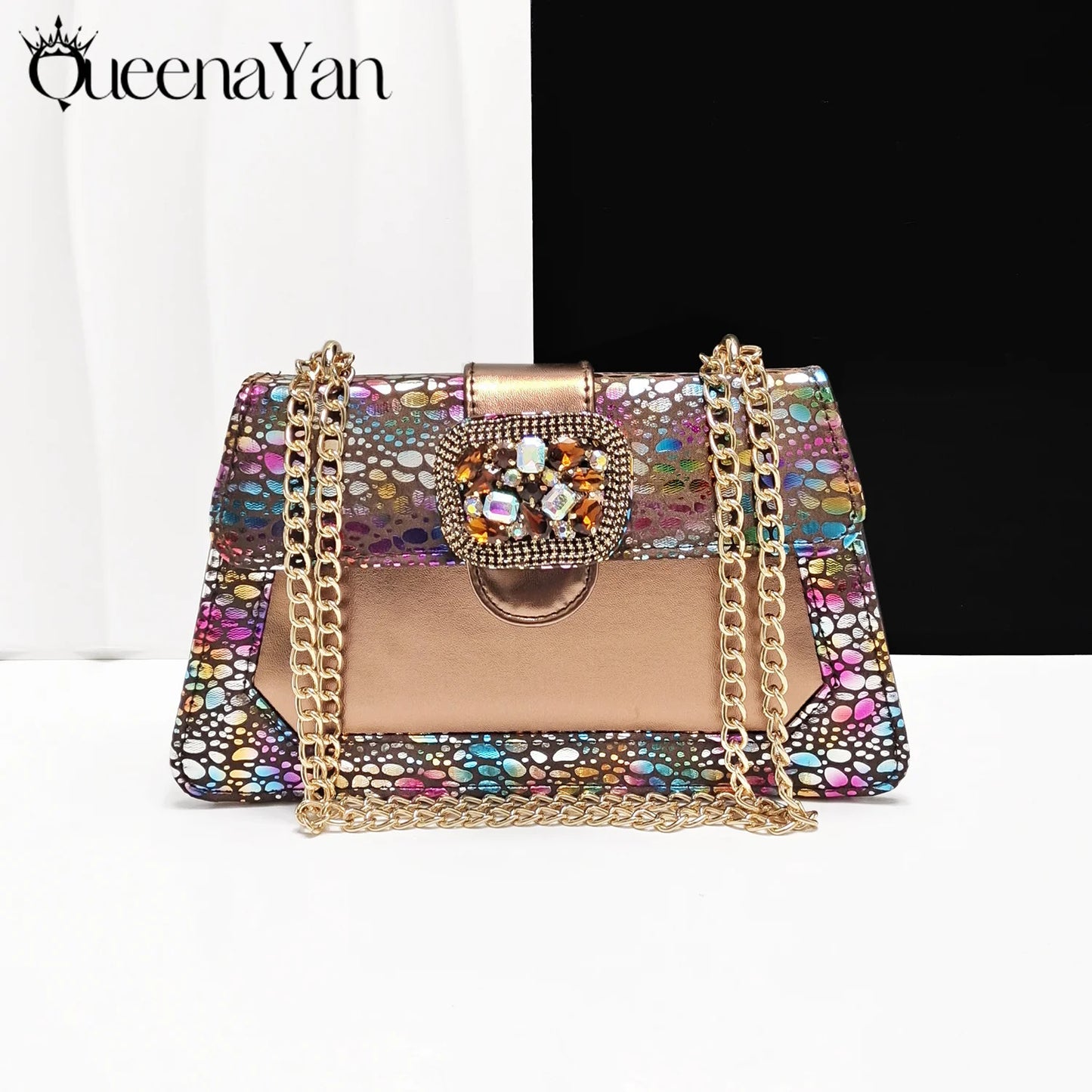 Italian Fashion Design Shoes and Bags Matching Set 2025 Peep Toe High Heels Blue Color Rhinestones Women Shoes for Party
