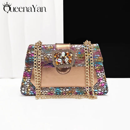 Italian Fashion Design Shoes and Bags Matching Set 2025 Peep Toe High Heels Blue Color Rhinestones Women Shoes for Party