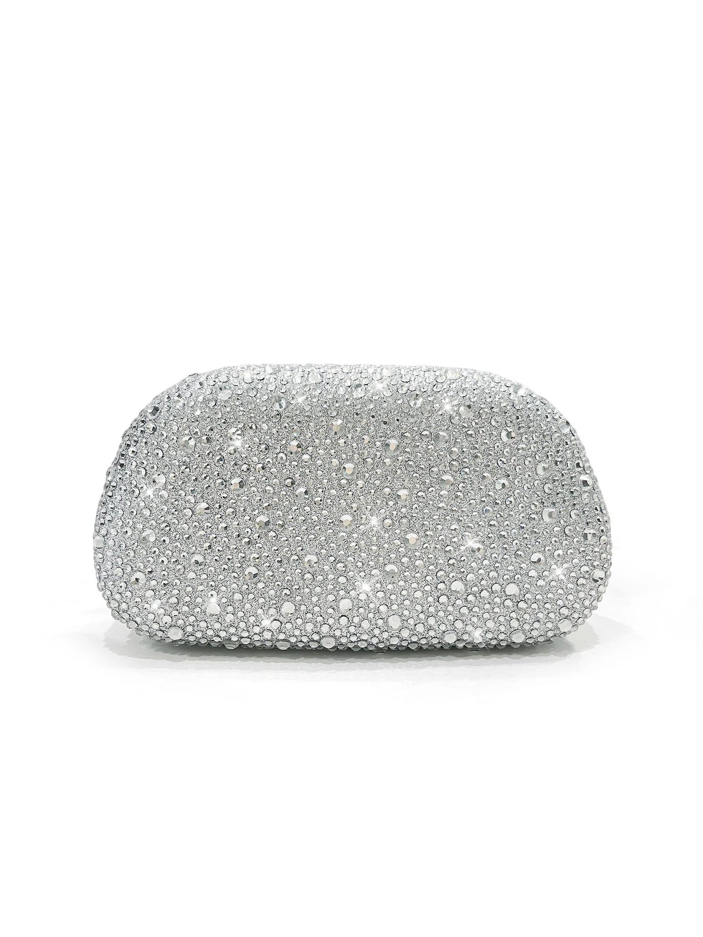 Sparkling Crystal Diamond Women's Evening Clutch Luxury Elegant Round Box Shaped Chain Bag Banquet Party Shoulder Crossbody Bag