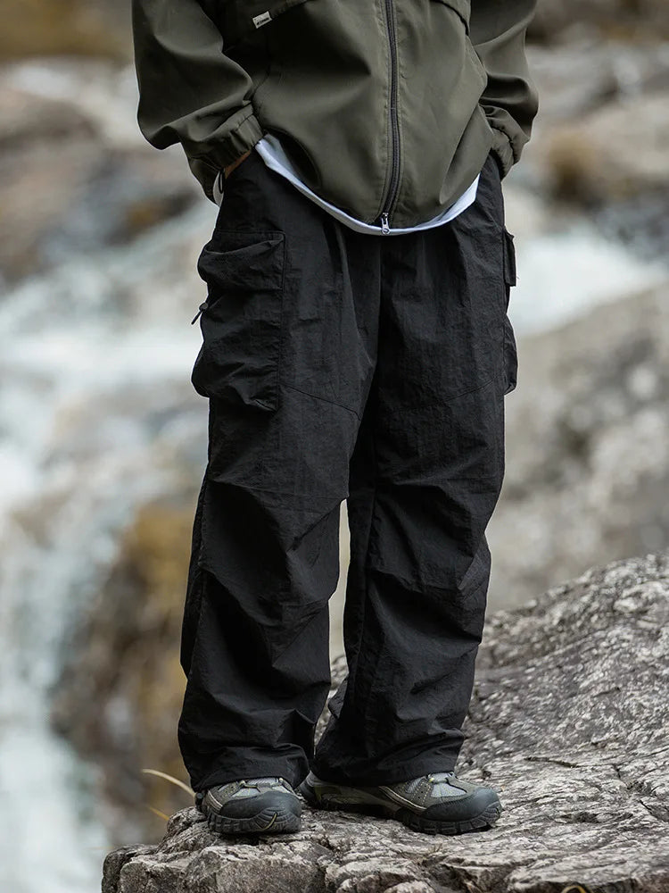 New Trendy New Men's Spring/Summer Breathable Outdoor Cargo Parachute Pants Leisure Hiking Mountaineering Water-resist Pants