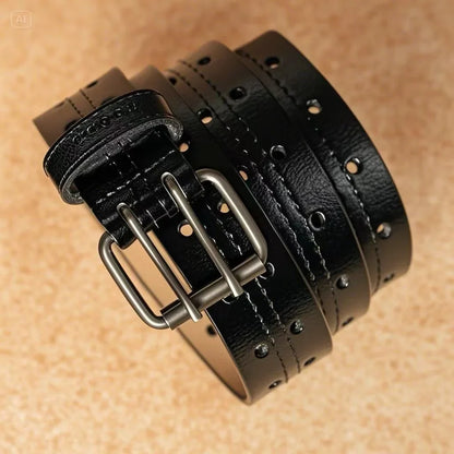 Men belt vintage needle buckle high-quality luxury brand fashionable belt men's jeans versatile cowhide men's belt