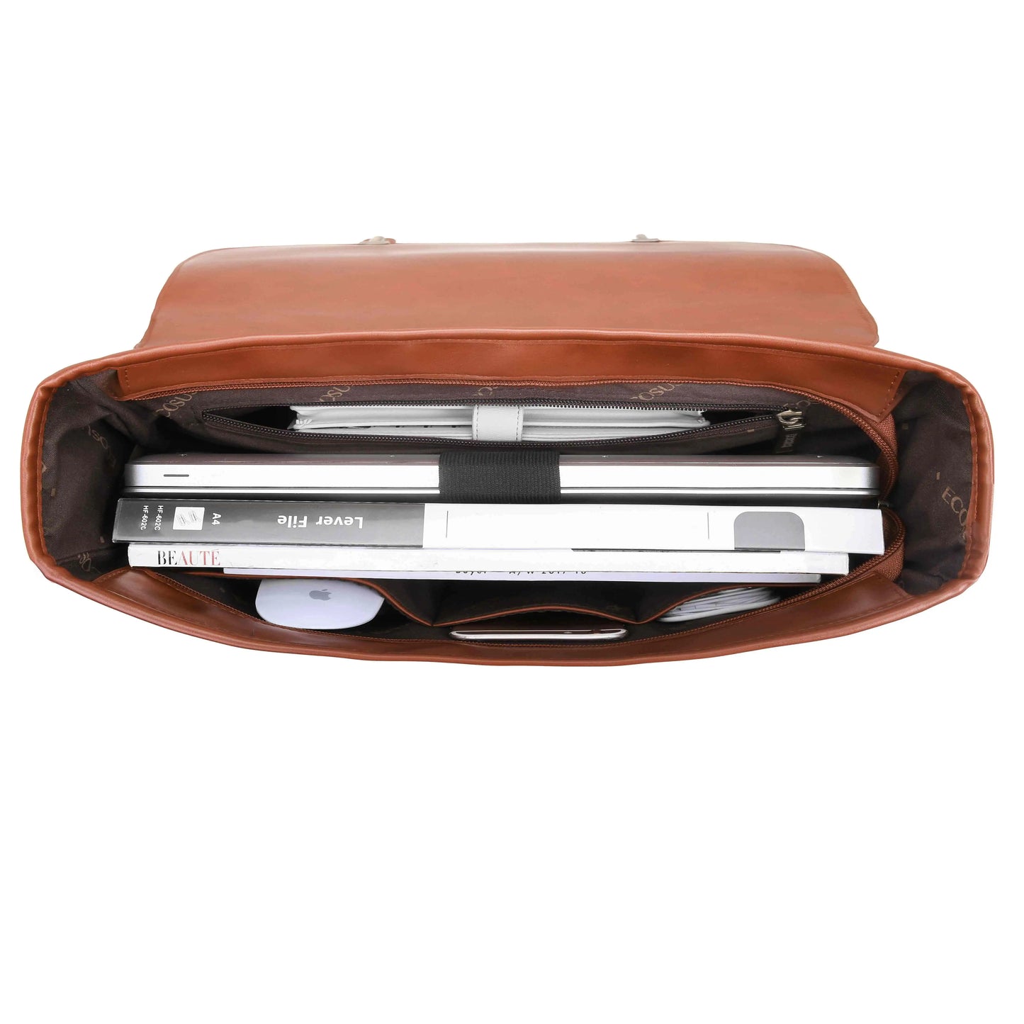 Bags for Women Courier bags PU Leather 14'' Laptop Bag Satchel female Shoulder Bag for College Travel square bag