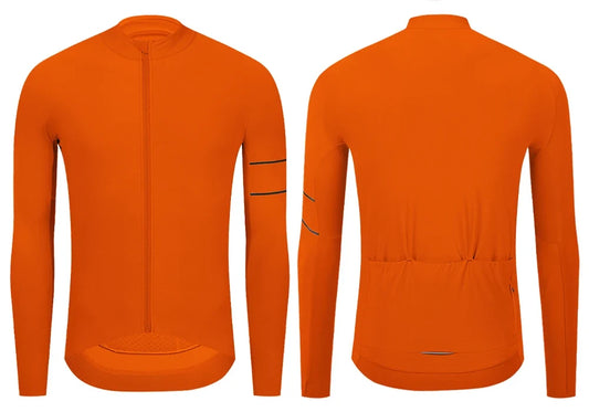 Cycling Jersey 10-20°C Autumn Long Sleeve Road Bike Clothes Thermal Fleece Warmth MTB Bicycle Jersey