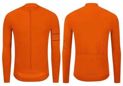 Cycling Jersey 10-20°C Autumn Long Sleeve Road Bike Clothes Thermal Fleece Warmth  MTB Bicycle Jersey