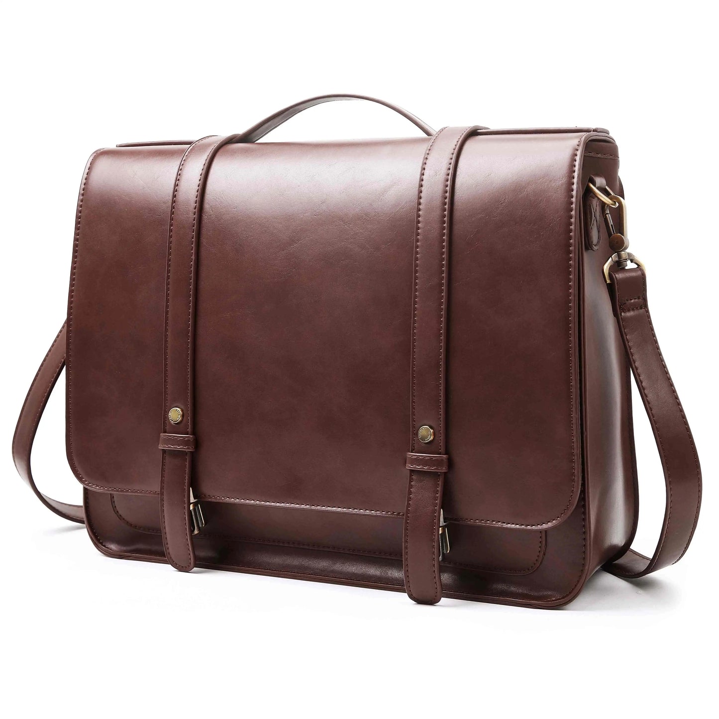 Bags for Women Courier bags PU Leather 14'' Laptop Bag Satchel female Shoulder Bag for College Travel square bag