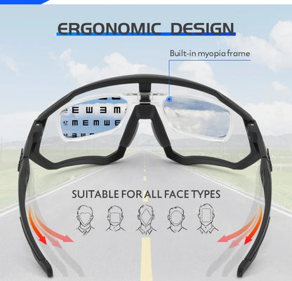 Photochromic Sports cycling Glasses for Men Women MTB Mountain Road Bicycle Eyewear Cycling Sunglasses Oculos Ciclismo