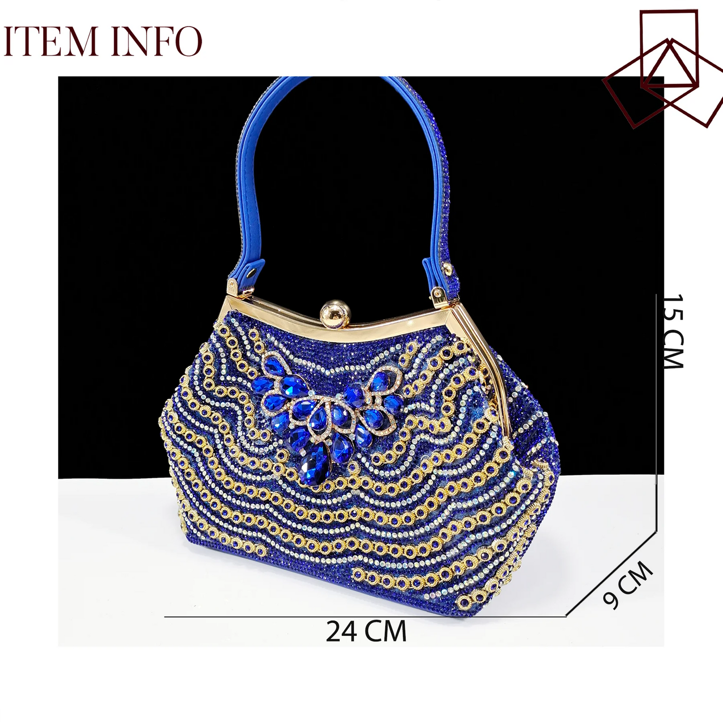 Dazzling Dreams: Full Rhinestone High Heels and Coordinated Bag for Timeless Style