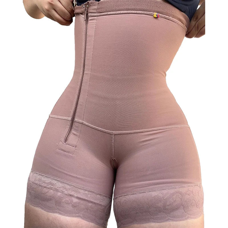 Colombianas Side Zipper Slimming Shapewear Tummy Control Underwear High Compression Waist Trainer Corset Body Shaper