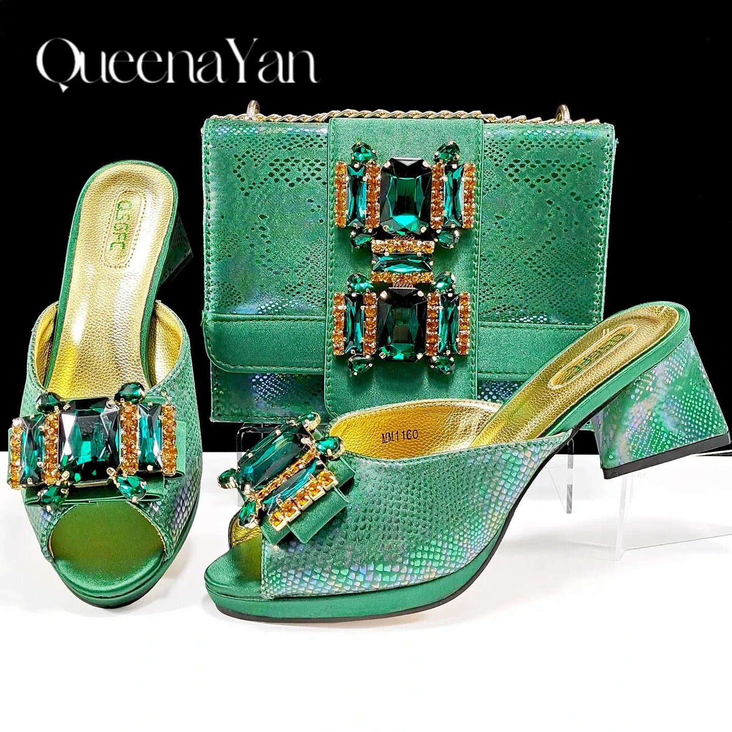 Nigeria Fashion Luxe Sky Blue Peep-Toe Heels & Three-Dimensional Bag Set – Perfect for Elegant Events