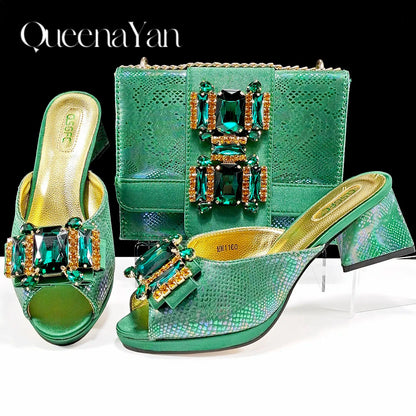 Nigeria Fashion Luxe Sky Blue Peep-Toe Heels & Three-Dimensional Bag Set – Perfect for Elegant Events