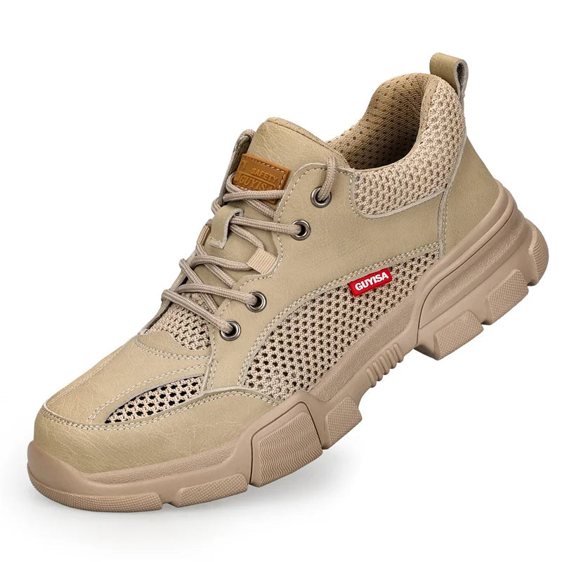 Waterproof Wrok Safety Shoes For Men Summer Breathable Indestructible Boots Non-slip Industrial Construction Shoes Male Footwear