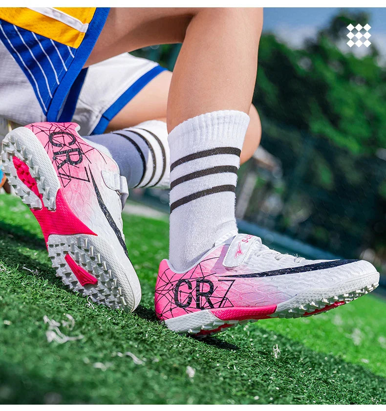 Professional Kids Soccer Shoes Football Boots Ultralight Cleats Non-Slip Training Match Football Shoes For Boys And Girls