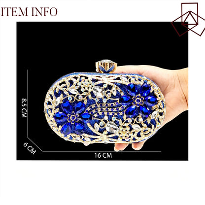 2025 INS FANTATIC BLUE Rhinestone-encrusted Sex Ladies Shoes / MATCHING  SPARKING MINI BAG (SPECIAL COLLECTION)