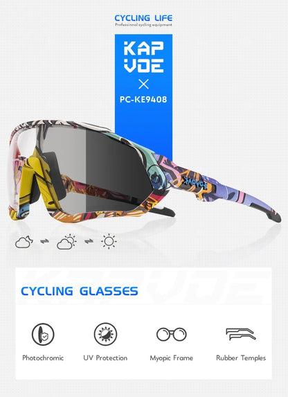 Photochromic Sports cycling Glasses for Men Women MTB Mountain Road Bicycle Eyewear Cycling Sunglasses Oculos Ciclismo