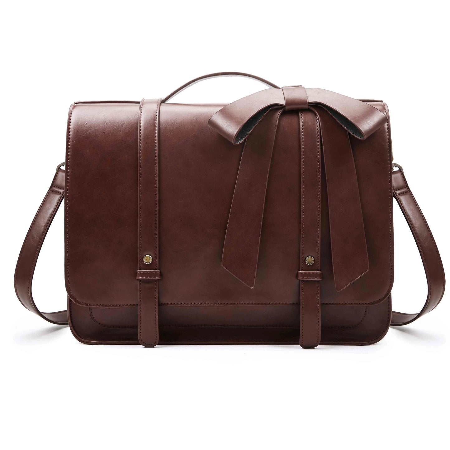Bags for Women Courier bags PU Leather 14'' Laptop Bag Satchel female Shoulder Bag for College Travel square bag