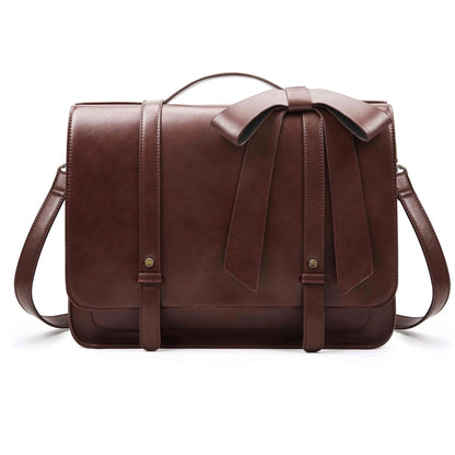 Bags for Women Courier bags PU Leather 14'' Laptop Bag Satchel female Shoulder Bag for College Travel square bag